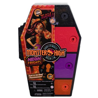 MONSTER HIGH STRASZYSEKRETY TORALEI STRIPE NEONOWA LALKA + 19 NIESPODZIANEK