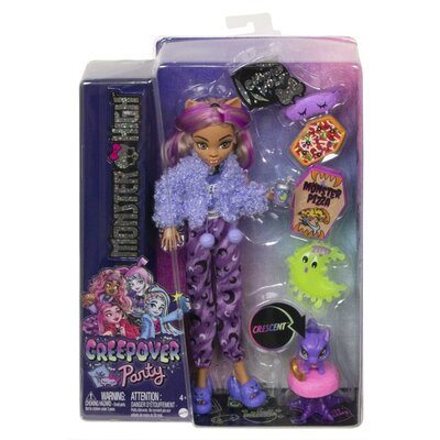 MONSTER HIGH CREEPOVER PARTY CLAWDEEN WOLF LALKA WILKOŁAK PIŻAMOWE PARTY 4+