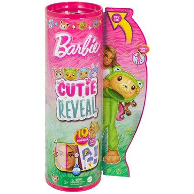 Lalka Barbie Mattel Cutie Reveal Piesek-Żaba Seria Kostiumy Zwierzaczki HRK24