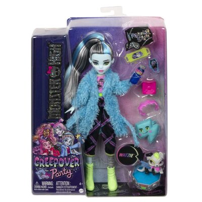MONSTER HIGH CREEPOVER PARTY FRANKIE STEIN LALKA POTWÓR PIŻAMOWE PARTY 4+