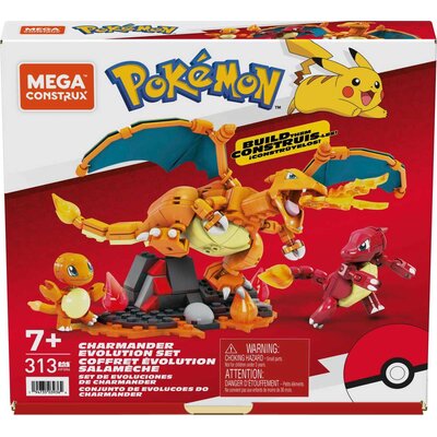 MEGA Pokemon, Ewolucja Charmandera, klocki, 313 elementów