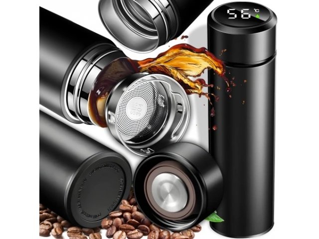 KUBEK TERMICZNY z wyświetlaczem LED TERMOS NA KAWE HERBATE smart 500ml 0,5L