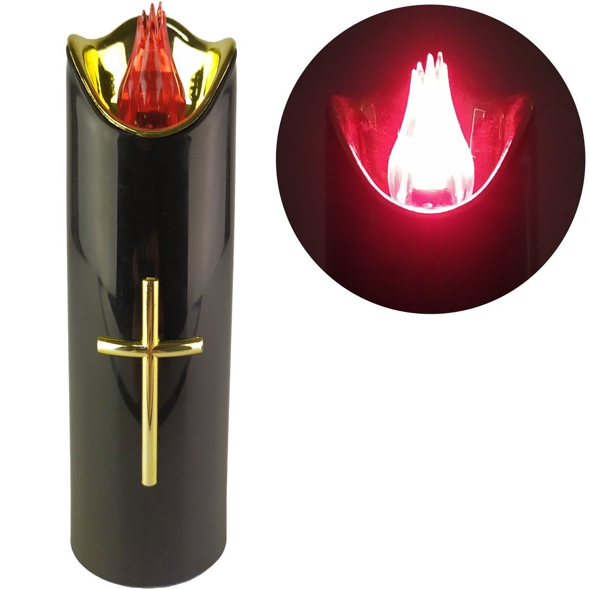 Duża Świeca Led Na Baterie Wkład Do Zniczy 17Cm Do Znicza Znicz Wkłady