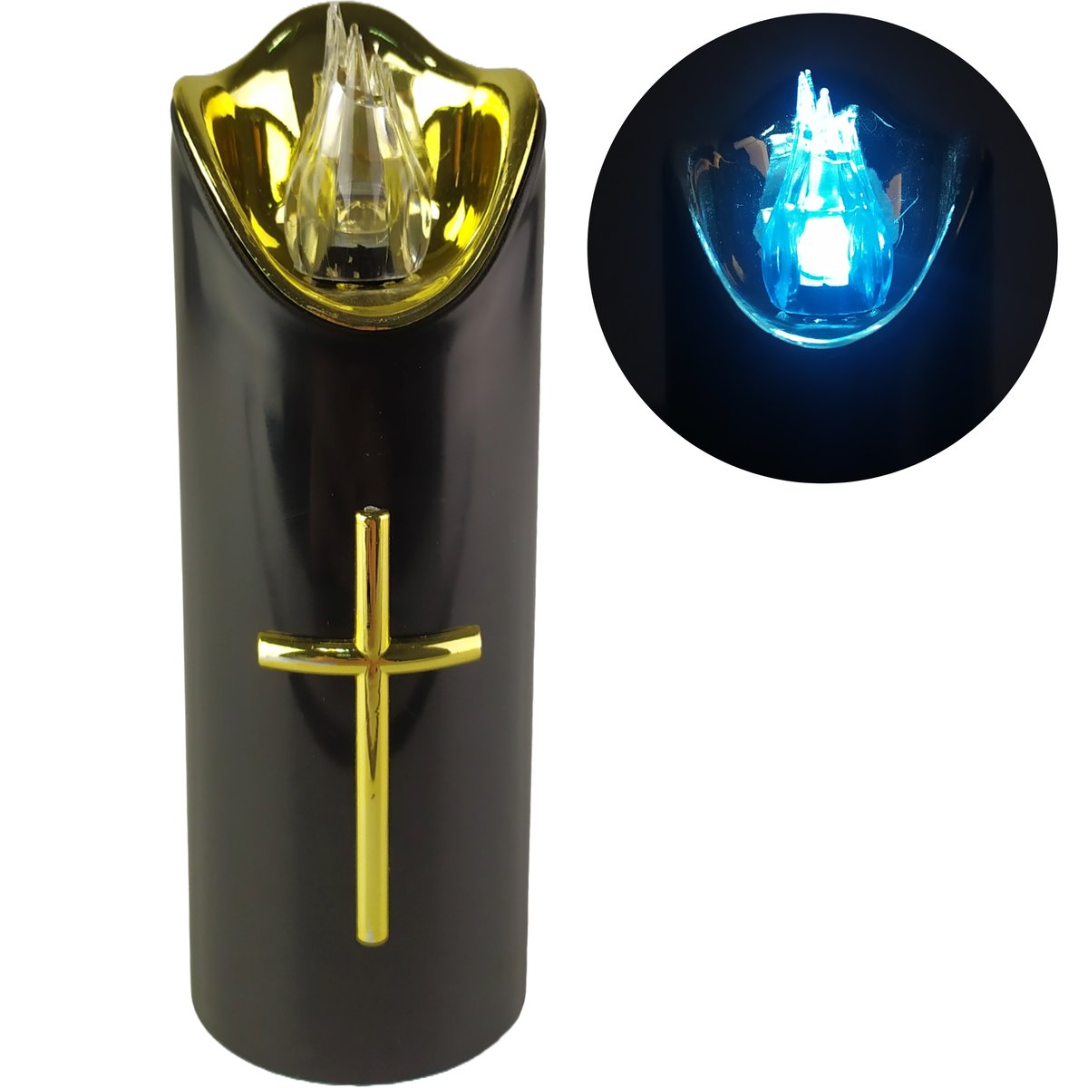 Duża Świeca Led Na Baterie Wkład Do Zniczy 15Cm Do Znicza Znicz Wkłady