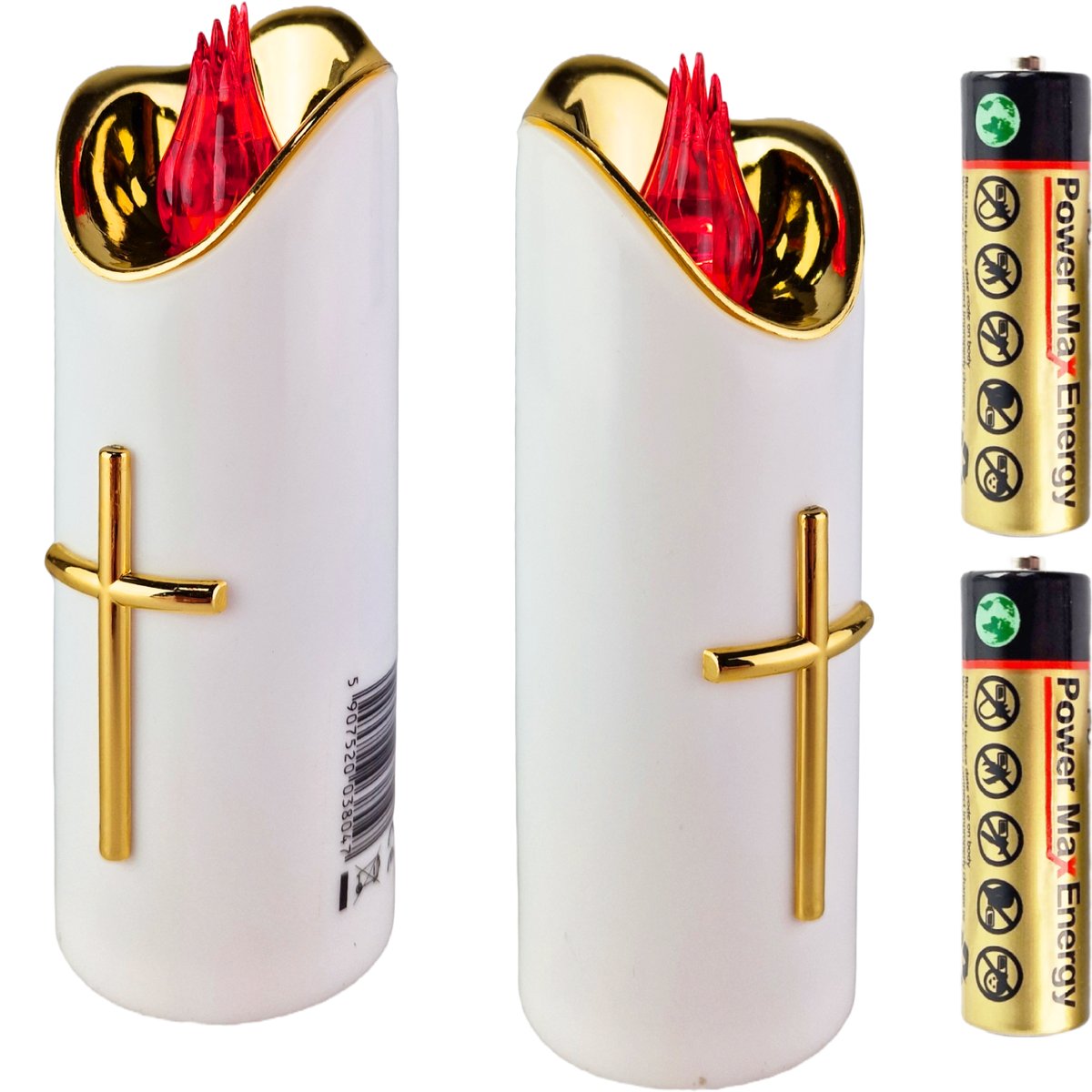 Duża Świeca Led Na Baterie Wkład Do Zniczy 15Cm Do Znicza Znicz Wkłady