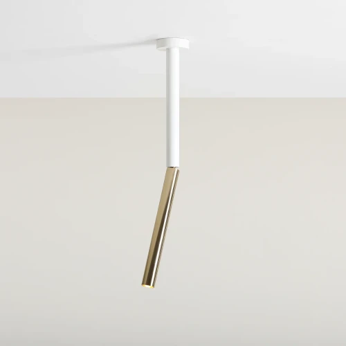 Stick S lampa sufitowa 1-punktowa biała/złota 1067PL_G_S