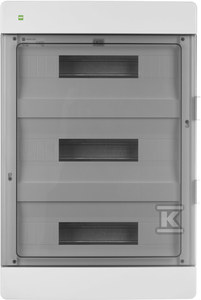 Rozdzielnica natynkowa AREO IP40 3X18 Biały drzwi dymne