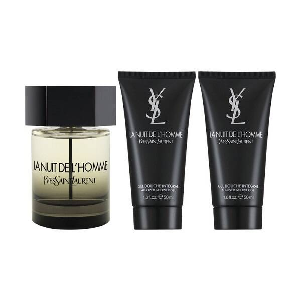 Yves Saint Laurent La Nuit De L'Homme zestaw woda toaletowa spray 100ml + żel pod prysznic 2x50ml