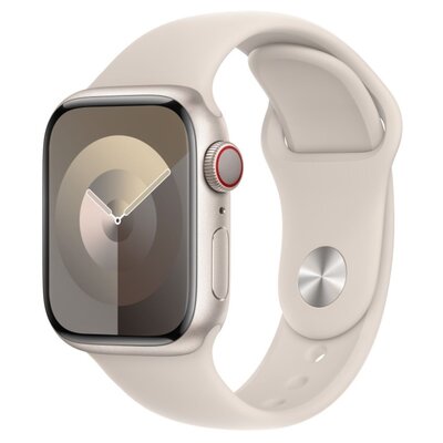 Pasek wymienny Apple 41mm hvězdně bílý sportovní  - M/L (MT2V3ZM/A)