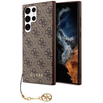 Etui GUESS 4G Charms Collection do Samsung Galaxy S24 Ultra Brązowy