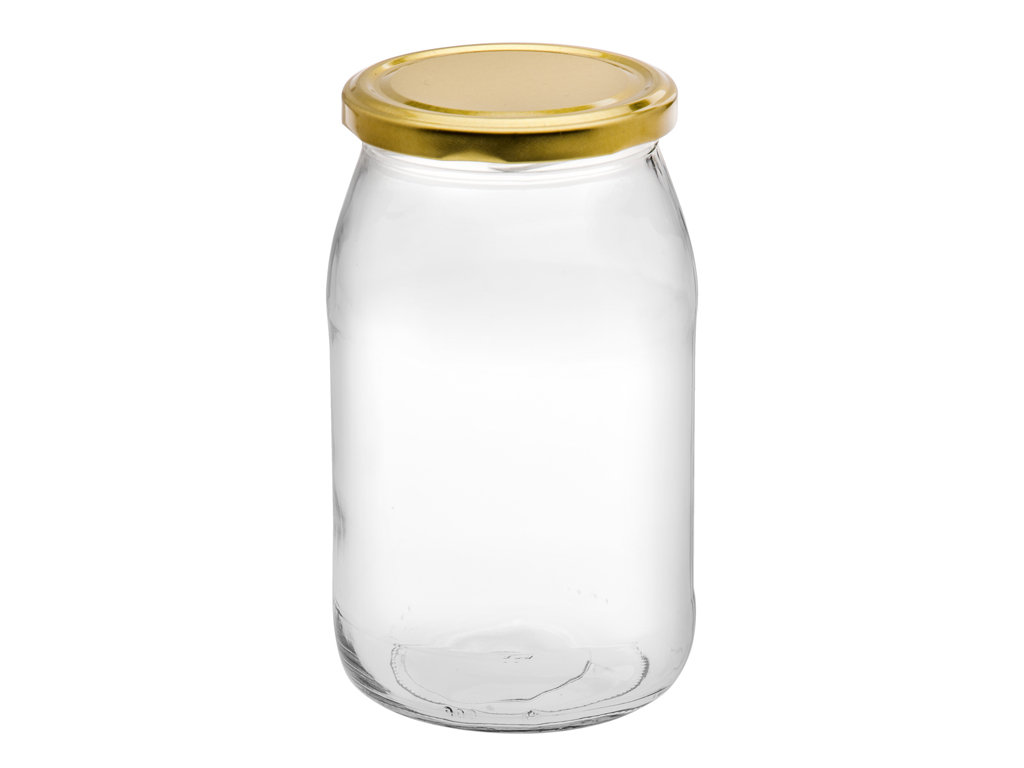 Zestaw słoików z nakrętkami Florina złote, 900 ml, 6 szt.