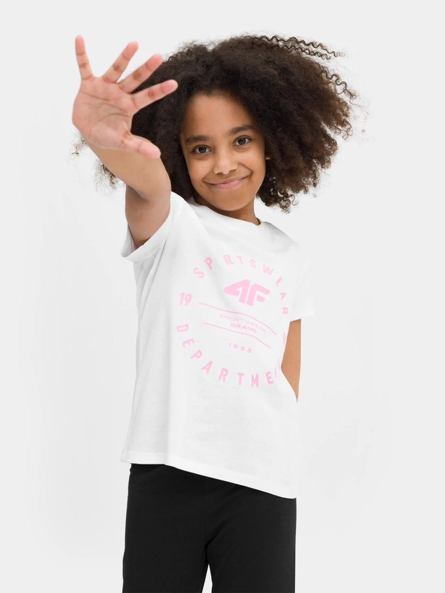 Koszulka Dziewczęca 4F T-Shirt Bawełna 122