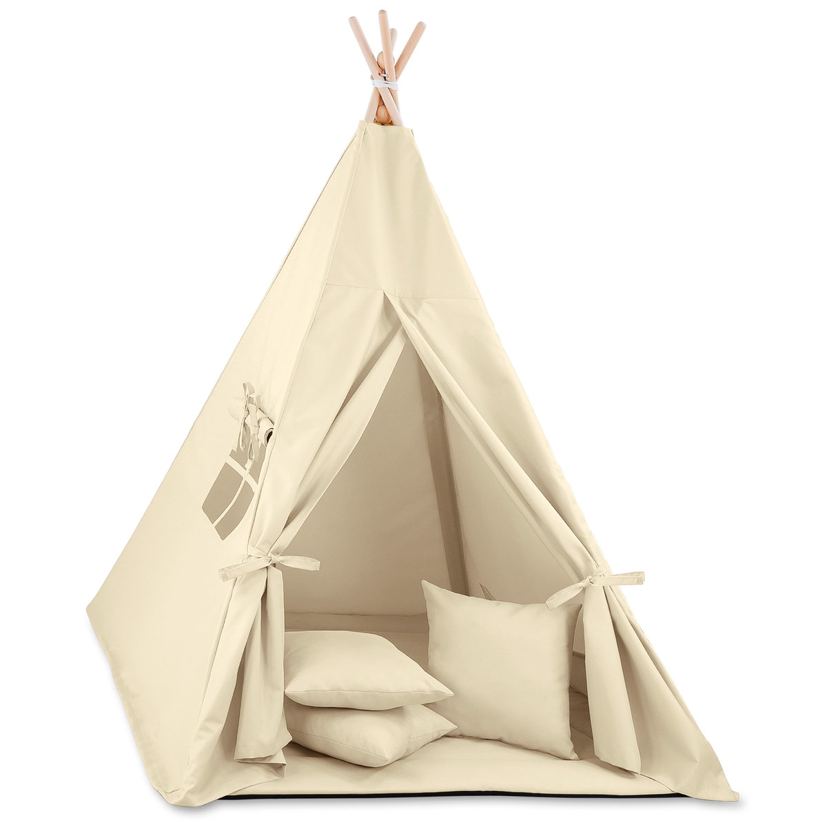 Namiot tipi dla dzieci dziecięcy Teapee Indian Tent Outdoor Indoor Model 8 z matą i 3 poduszki