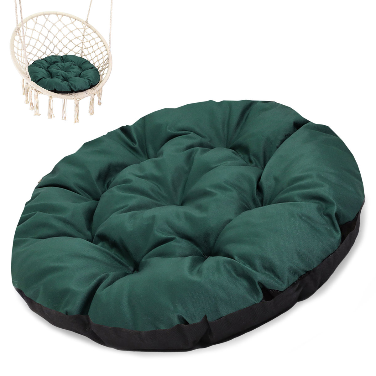 Wisząca poduszka na krzesło 60 cm poduszka na krzesło ogrodowe papasan poduszka na siedzenie krzesła grube poduszki do siedzenia do mebli rattanowyc..