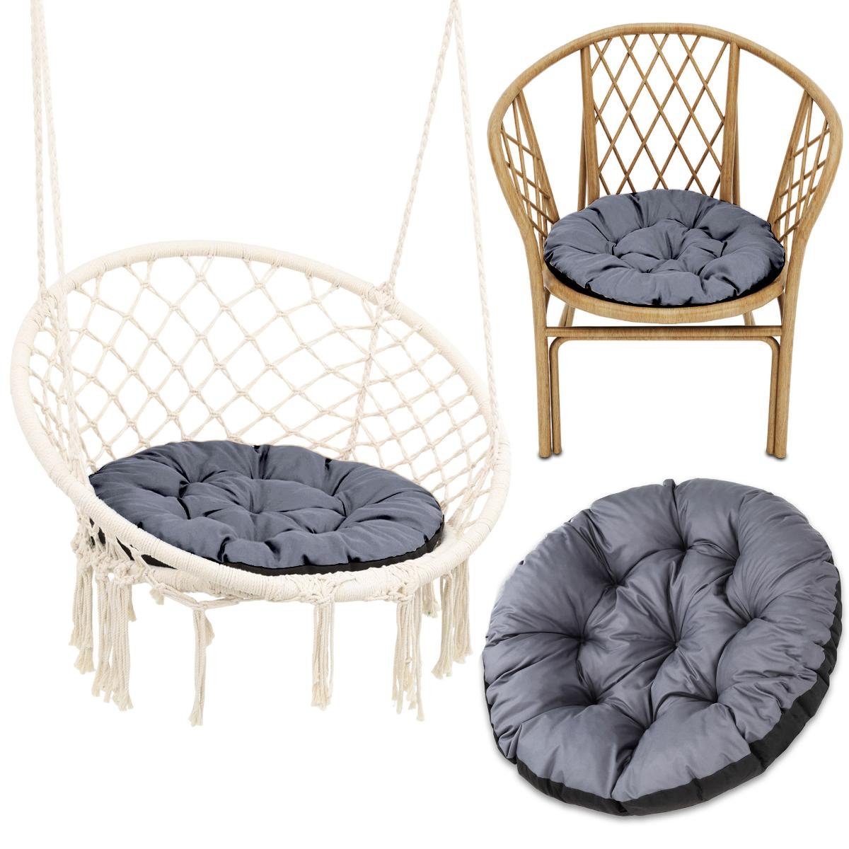 Wisząca poduszka na krzesło 60 cm poduszka na krzesło ogrodowe papasan poduszka na siedzenie krzesła grube poduszki do siedzenia do mebli rattanowyc..