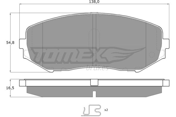 Klocki hamulcowe TOMEX 1492 5520065J11