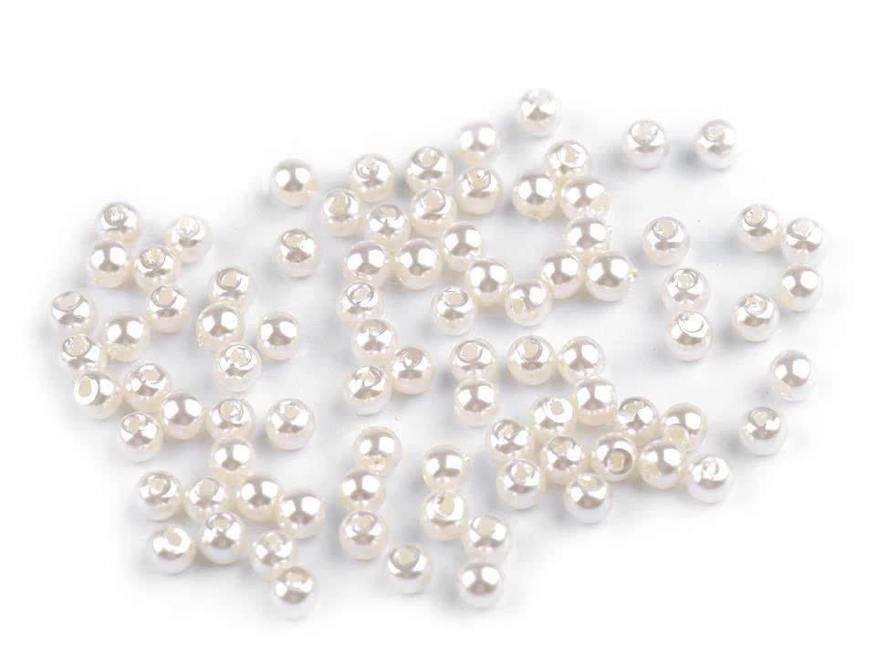 Perełki Plastik Glance Perłowe 4Mm 50Szt