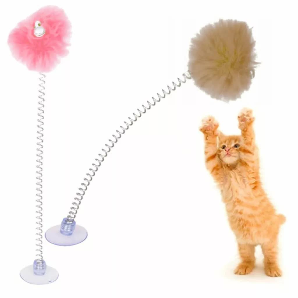 ZABAWKA DLA KOTA pluszowa kulka NA PRZYSSAWCE DZWONEK 24cm