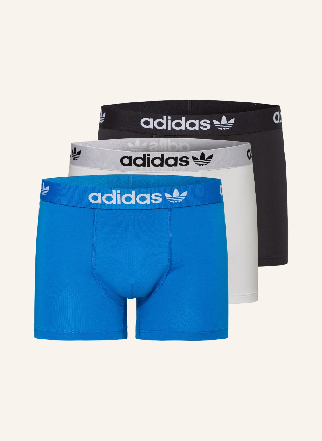 Adidas Originals Bokserki Comfort Flex Cotton 3-Stripes, 3 Szt. schwarz