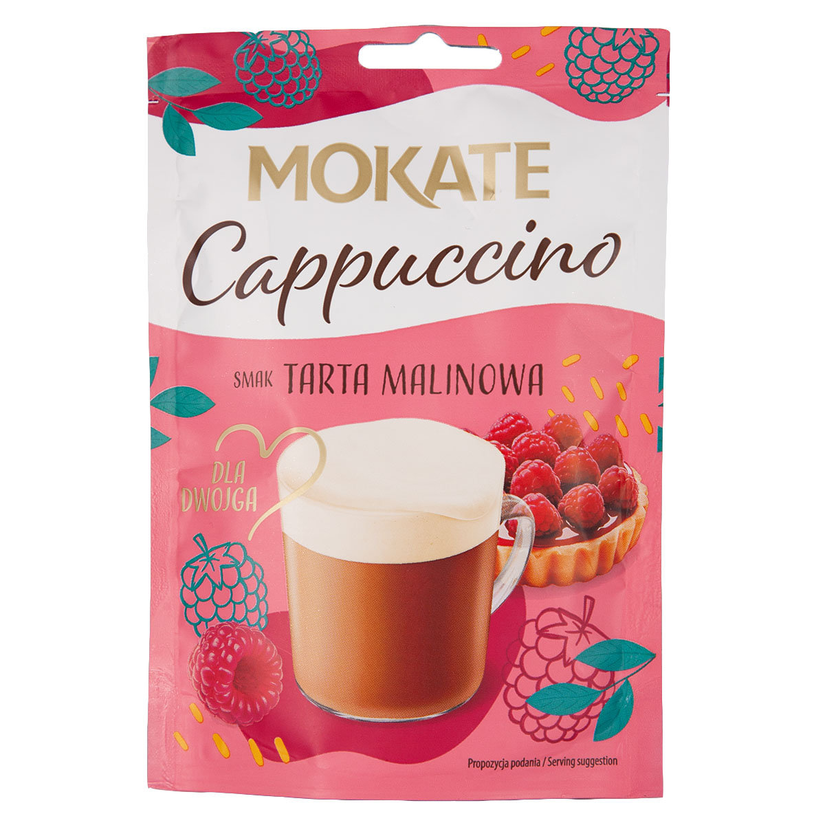 Słodka Kawa Cappuccino Tarta Malinowa Deserowa Pianka Bez Eskpresu 40g