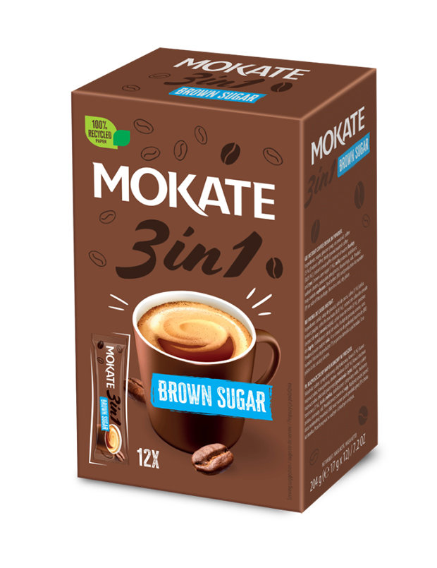 Napój Kawowy 3w1 Instant Brown Sugar Mokate Mix Kawowy brązowy cukier 12x