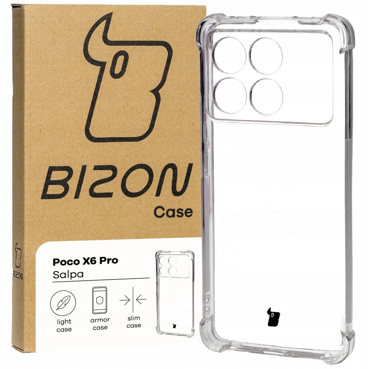 Etui Bizon Case Salpa do Xiaomi Poco X6 Pro 5G, przezroczyste
