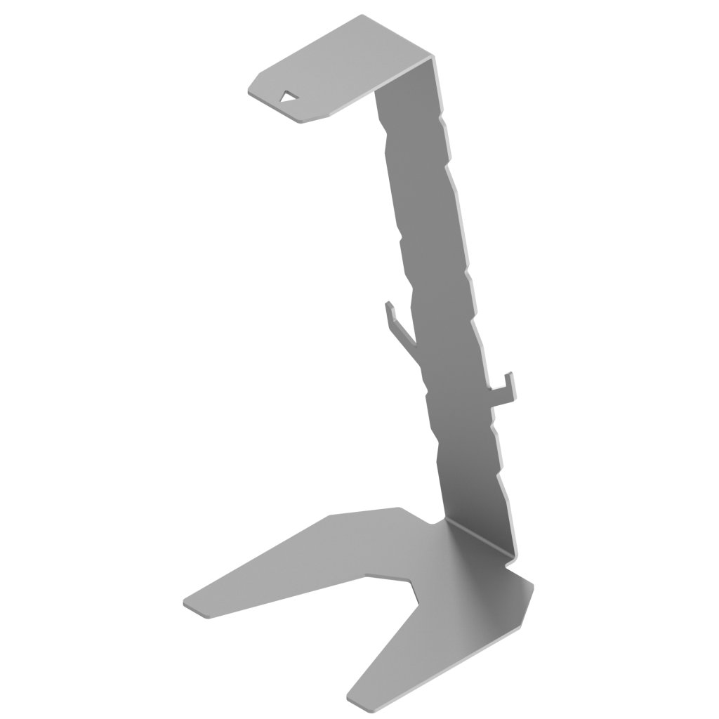 Metalowy Stojak wieszak uchwyt podstawka statyw na słuchawki srebrny