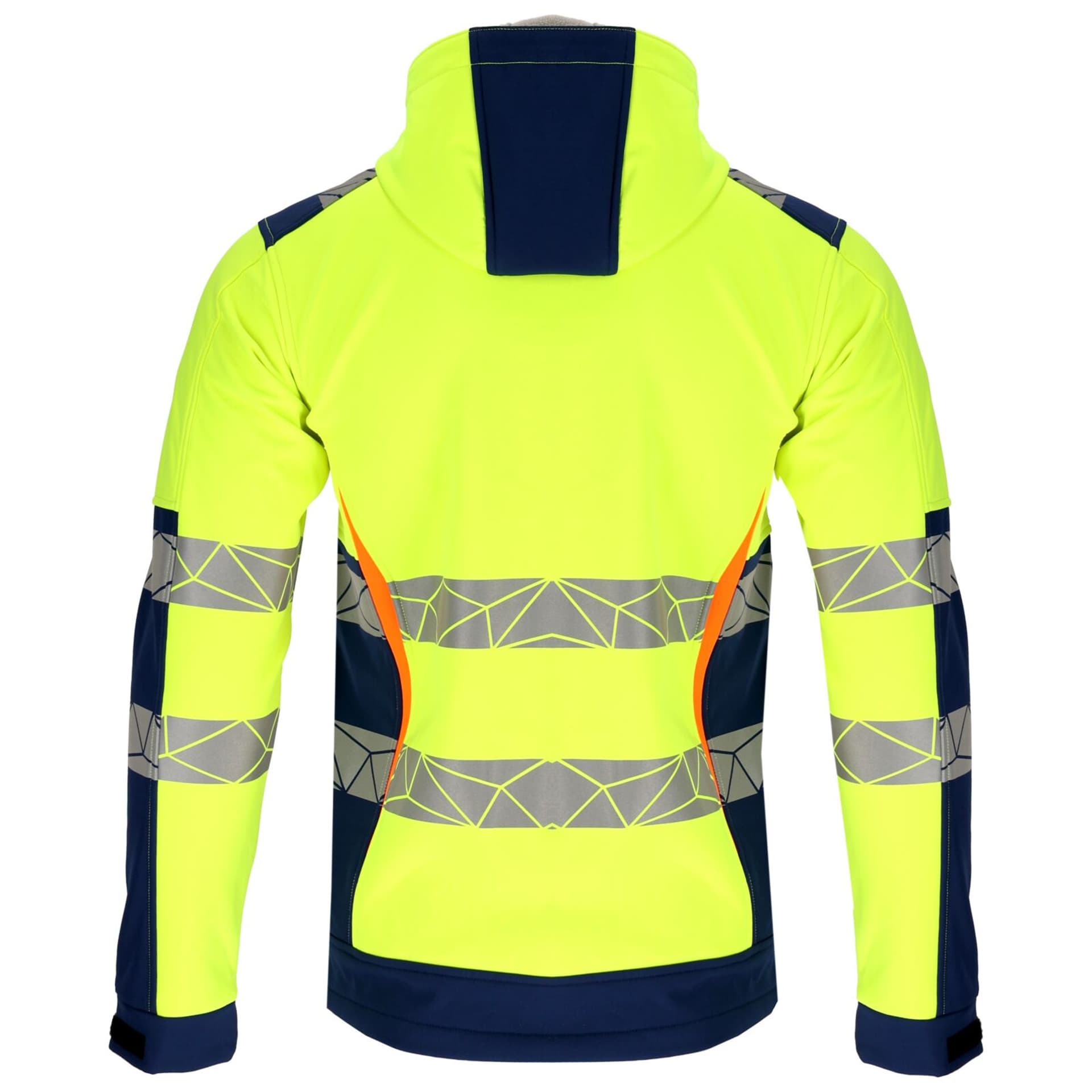KURTKA SOFTSHELL OSTRZEGAWCZA ŻÓŁTO-NIEB., 