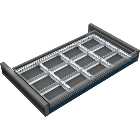 Organizer na narzędzia do szuflady do szaf KOVOS, szerokość 505 mm, 12 przegród
