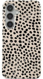 Burga Etui Almond Latte Tough do Galaxy S24 Plus, beżowe z czarnymi kropkami