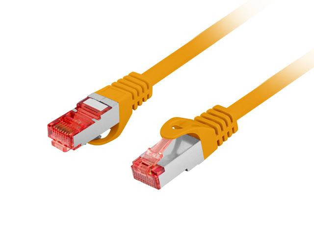 Patchcord lanberg s/ftp kat.6 1,5m lszh cu fluke passed pomarańczowy
