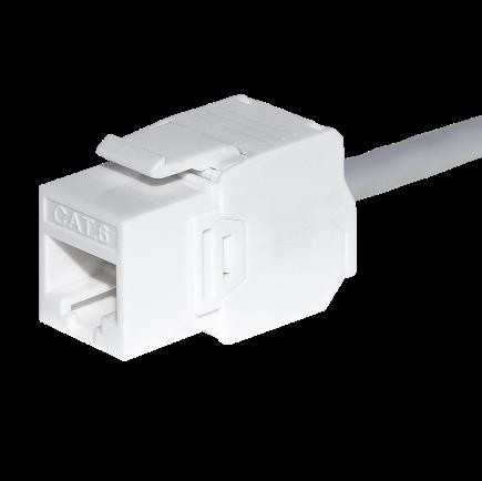 Moduł keystone jack rj45 kat. 5e utp, beznarzędziowy netrack, biały