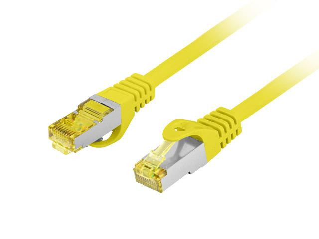 Patchcord lanberg s/ftp kat.6a 10m lszh cu fluke passed żółty