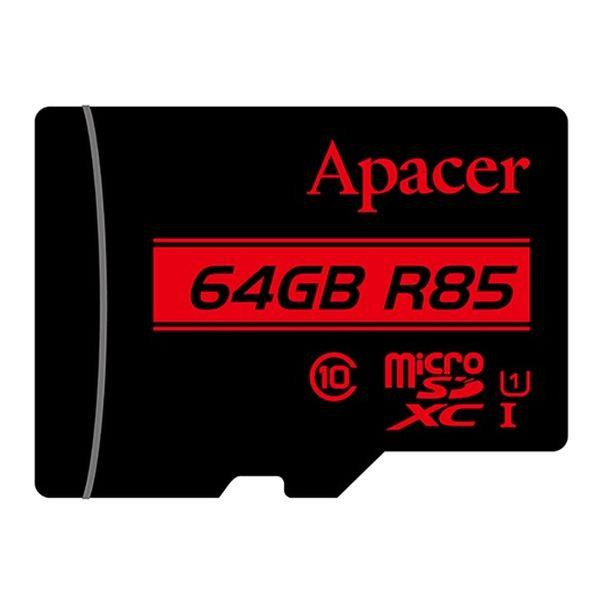 Karta pamięci microsdxc apacer r85 64gb (85/10 mb/s) class 10 u1 AP64GMCSX10U5-RA