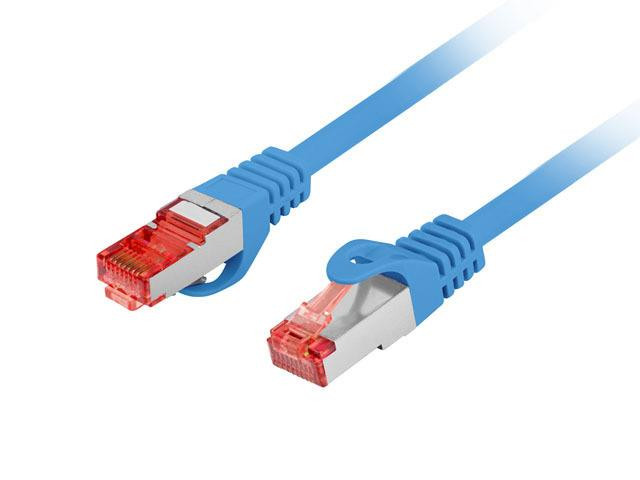 Patchcord lanberg s/ftp kat.6 0,5m lszh cu fluke passed niebieski