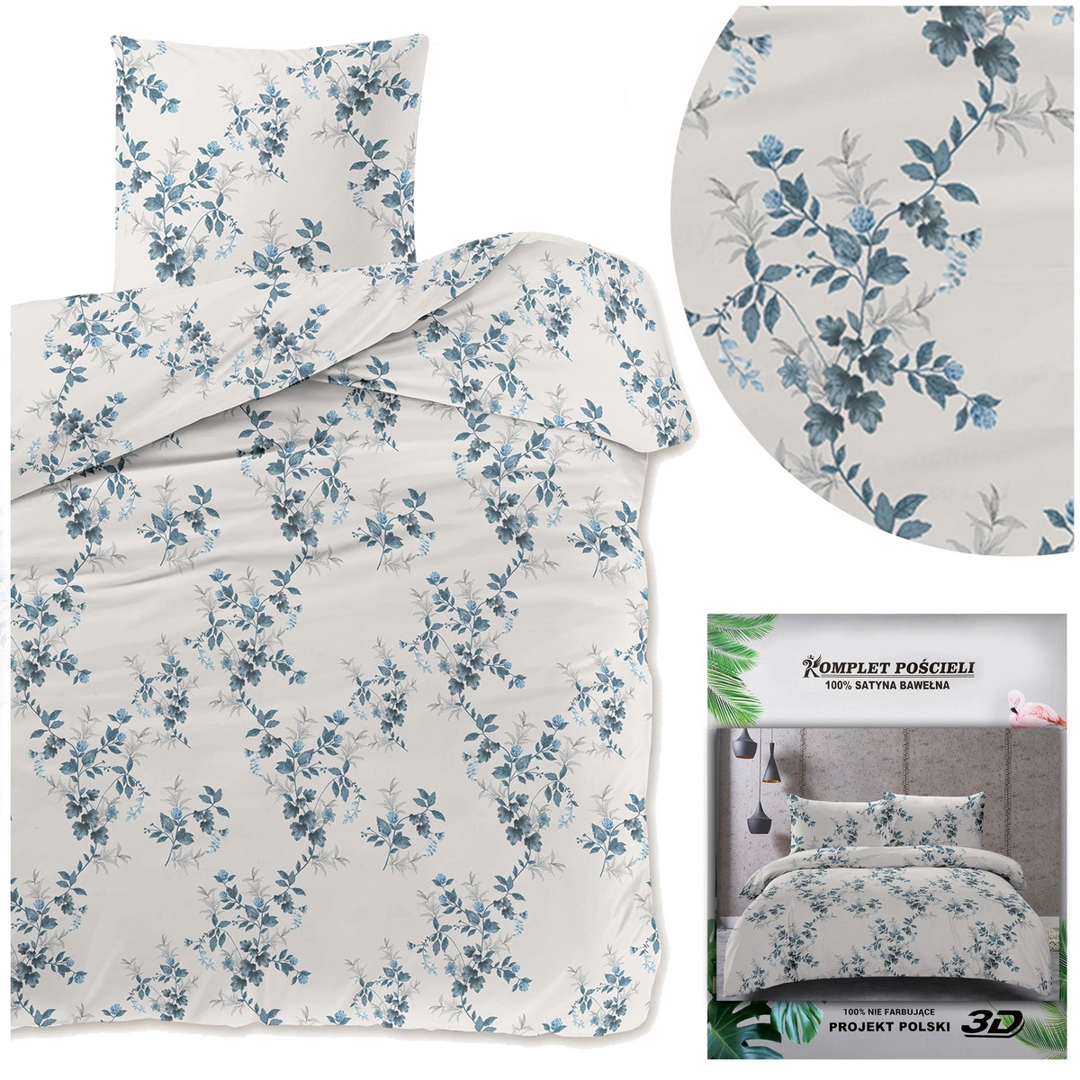 Pościel 140 x 200 2cz Satynowa Maria 2547