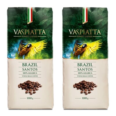 Kawa ziarnista VASPIATTA Santos Brazylia Arabica 2 x 1 kg