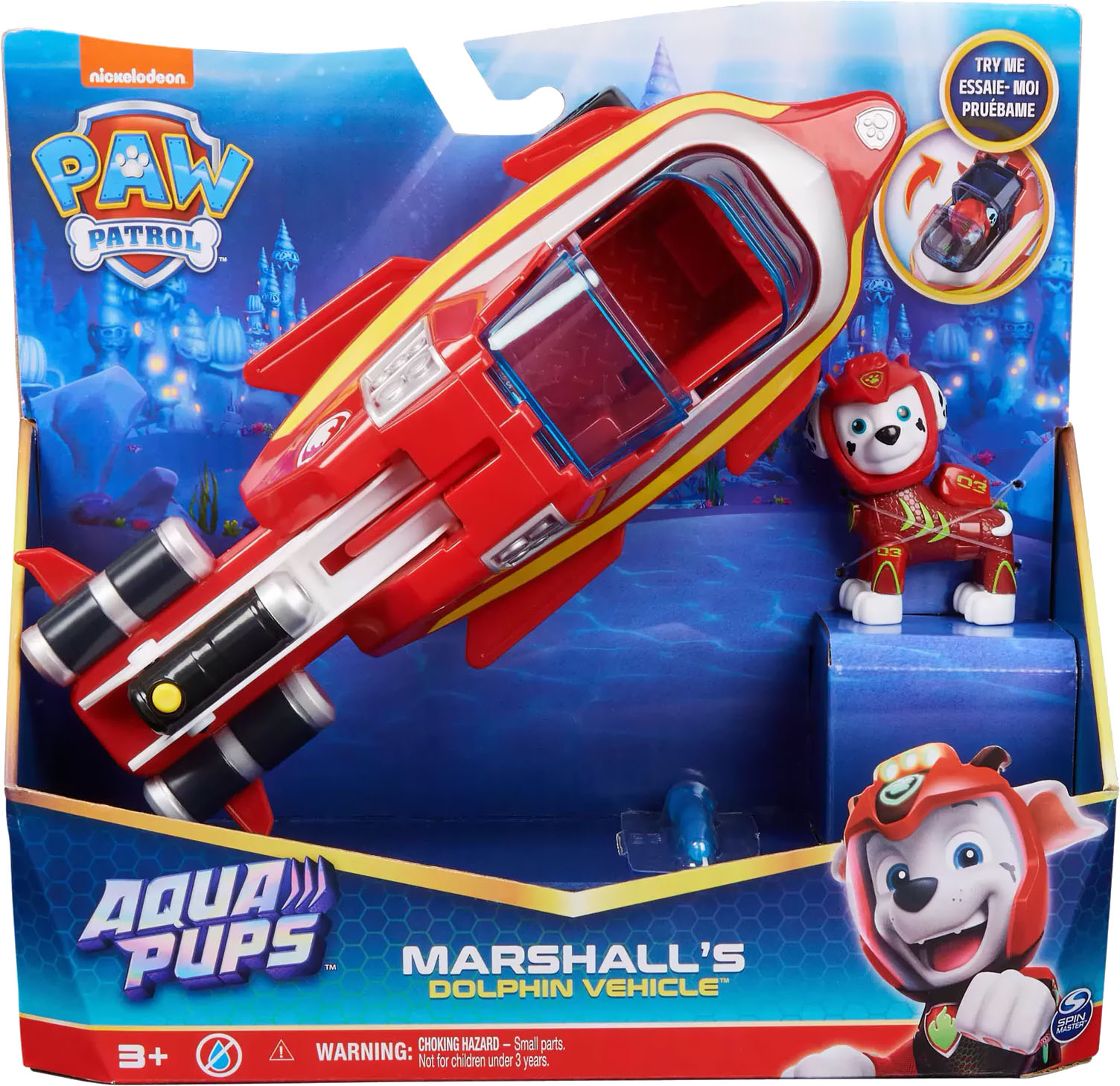 Samochód Spin Master The Paw Patrol Aqua Pups z figurką (0778988446706)