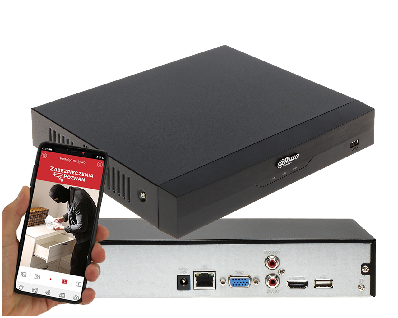 Rejestrator IP NVR4116HS-EI Dahua na 16 kamer IP do 16 Mpx Analityka AI SMD+ WizSense