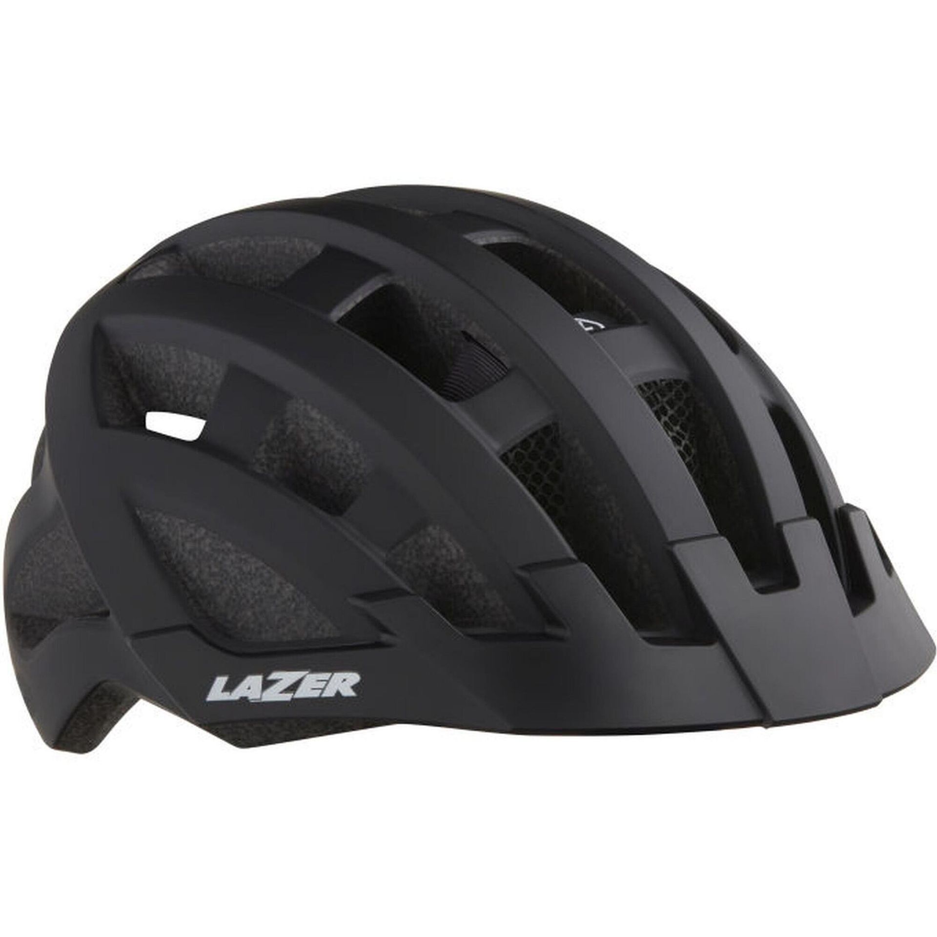 Lazer Compact Deluxe Kask rowerowy, matte black Onesize 54-61cm 2020 Kaski miejskie i trekkingowe FA003714096