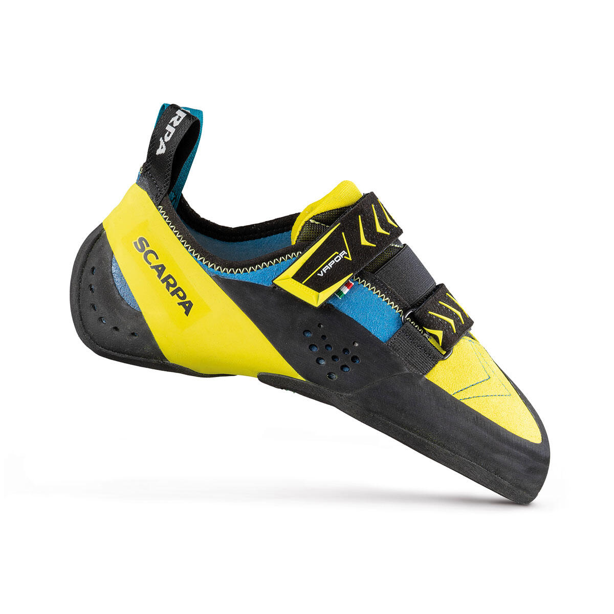 Scarpa Vapor V But wspinaczkowy Mężczyźni, ocean/yellow EU 39 2021 Buty wspinaczkowe na rzepy 70040-M-356-39