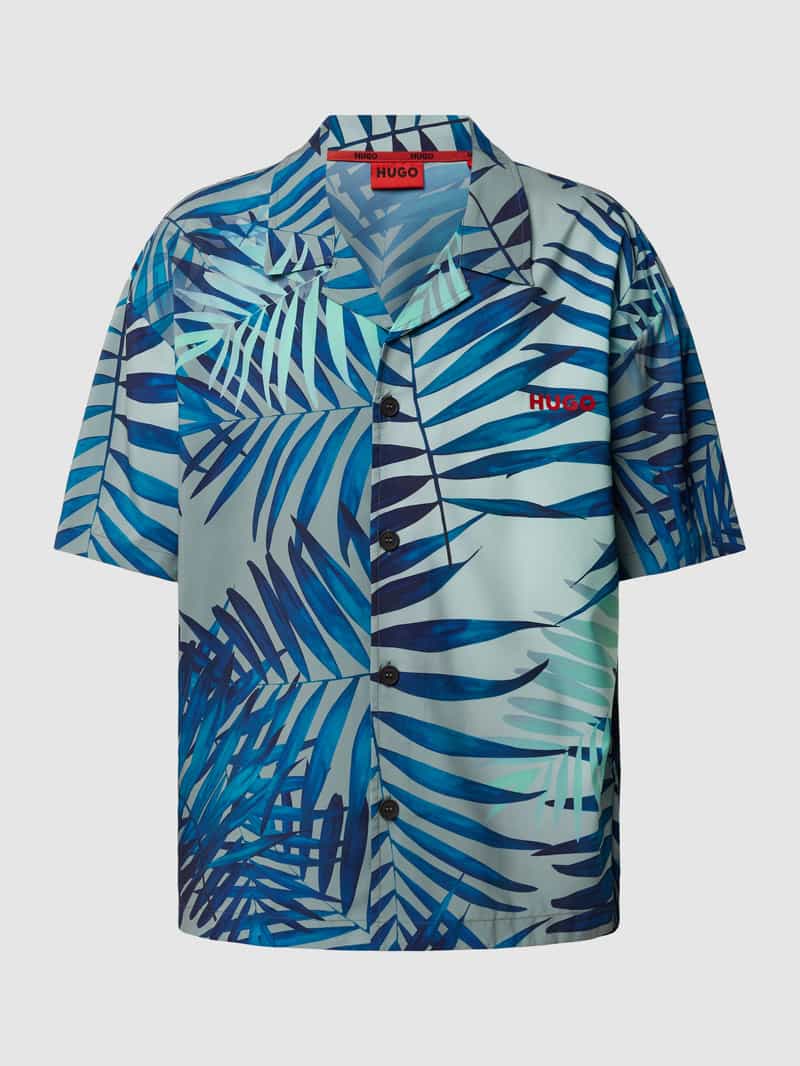 Koszula casualowa o kroju relaxed fit z rękawem o dł. 1/2 model ‘BEACH’