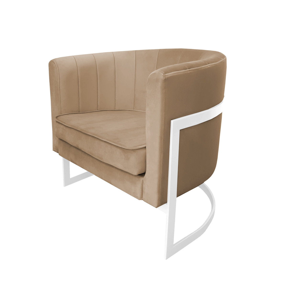 Fotel Glamour podstawa biała M