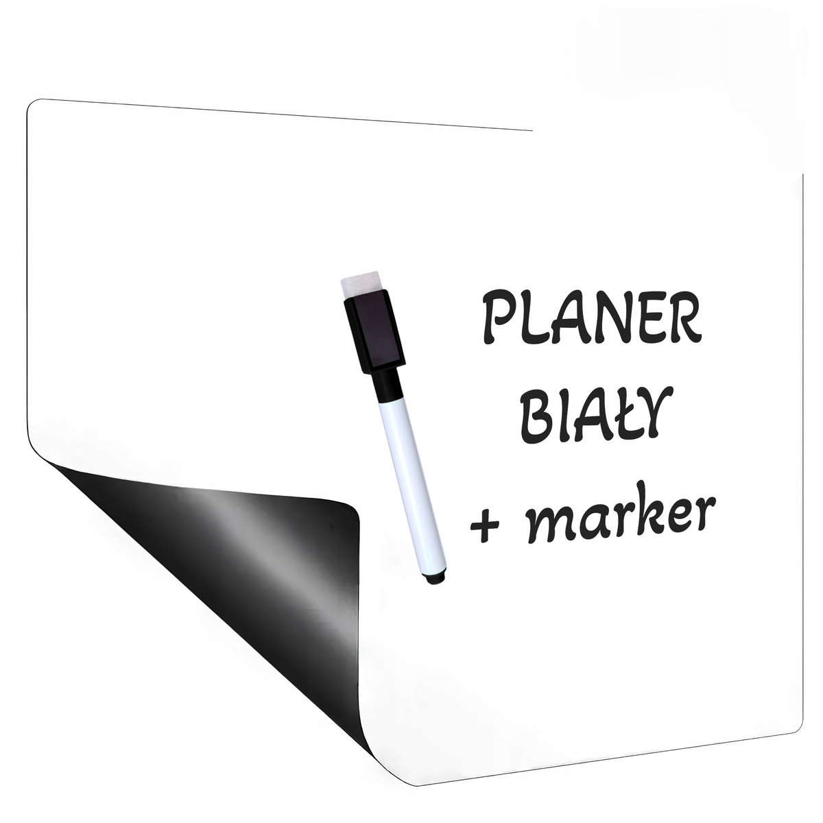 PLANER NA LODÓWKĘ magnetyczny BIAŁY 30x40 cm PUSTY / Leveldruk