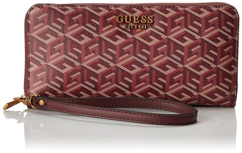 Guess Laurel, Akcesoria Podróżne-Portfele damskie, Merlot Logo, 2-21-10cm, Merlot Logo