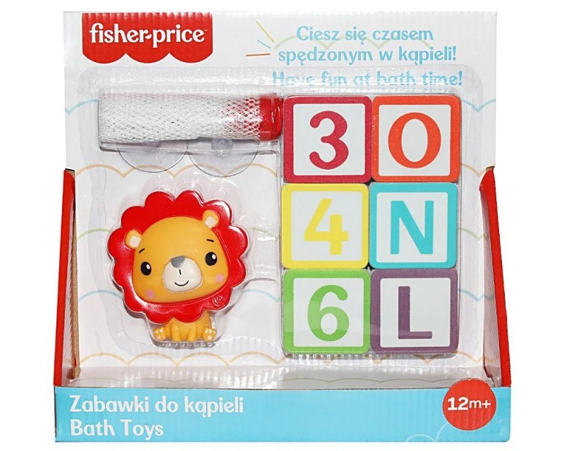 Zabawka do kąpieli Literki cyferki + Figurka Lew Fisher Price