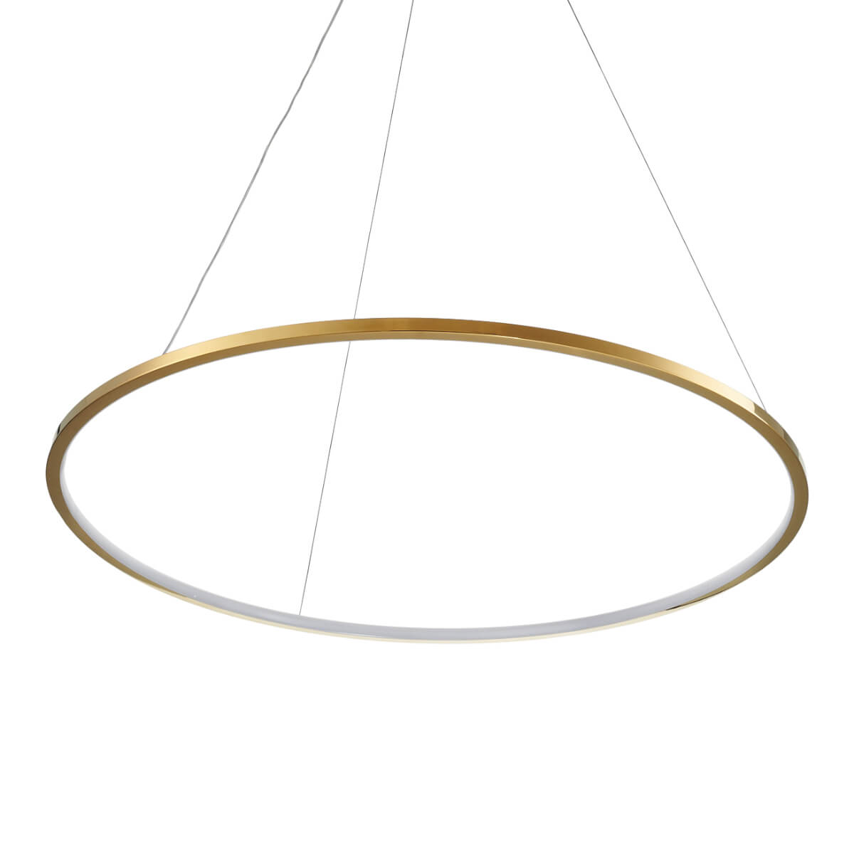 Okrągła lampa zwieszana Circle Slim ST-10112P-D800 LED 19W 3000K do salonu złoto