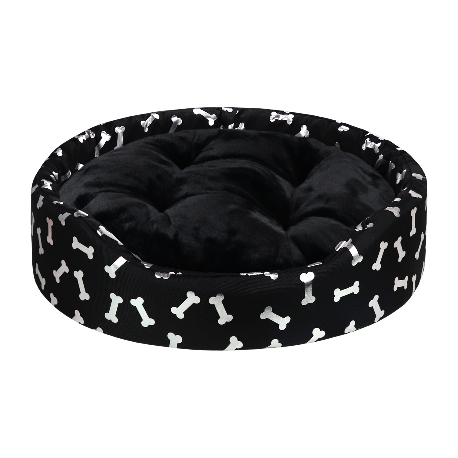 Sofa dla psa Dogguru Ruby King, kostki, czarna