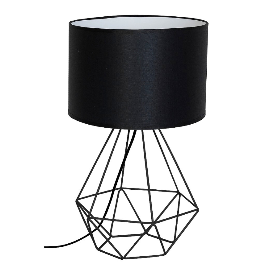 Loftowa czarna lampka nocna - K382 N3-S22