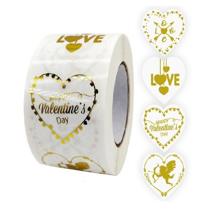 Naklejki Ozdobne 3,8 Cm Serca Walentynki 20 Szt.